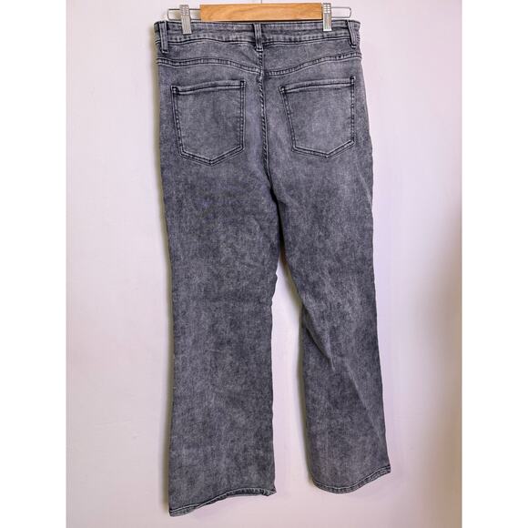 Time and Tru High Rise Gray Acid Wash Flare Jeans Size 14 - Picture 5 of 6